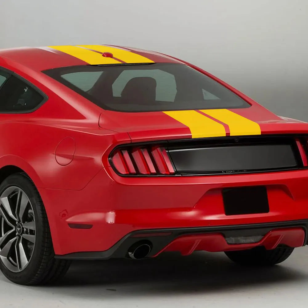 Car Stickers Auto Hood Bonent Roof Tail Decor Decal For Ford Mustang GT500 GT350 GT Graphics Stripes Kit Vinyl Tuning Cover