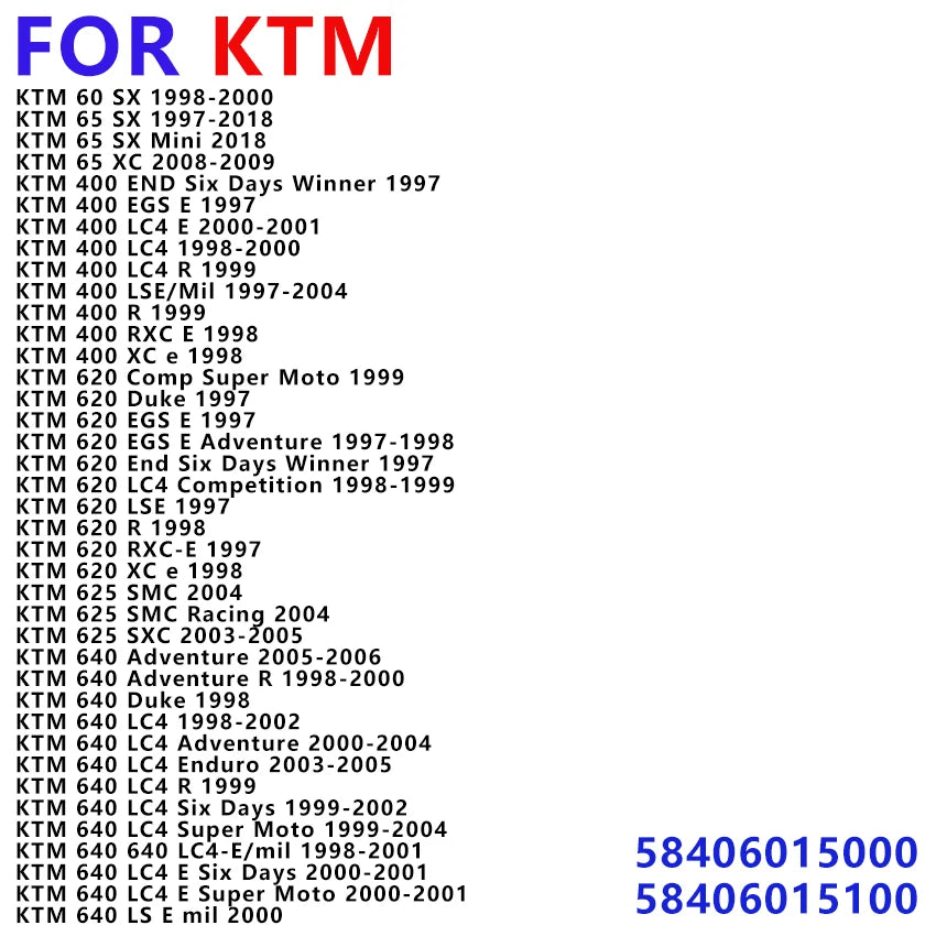 Motorcycle Air Filter is for KTM 60 65 400 620 625 640 SX XC END EGS LC4 RXC LSE SMC SXC RXC-E Adventure Six Days Winner CM World
