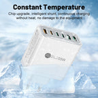 55W 3 USB 3 PD Charger Fast Charging QC3.0 Travel Charger For iPhone 15 14 Samsung Xiaomi Mobile Phone Adapter EU KR US UK Plug Car Mobile World