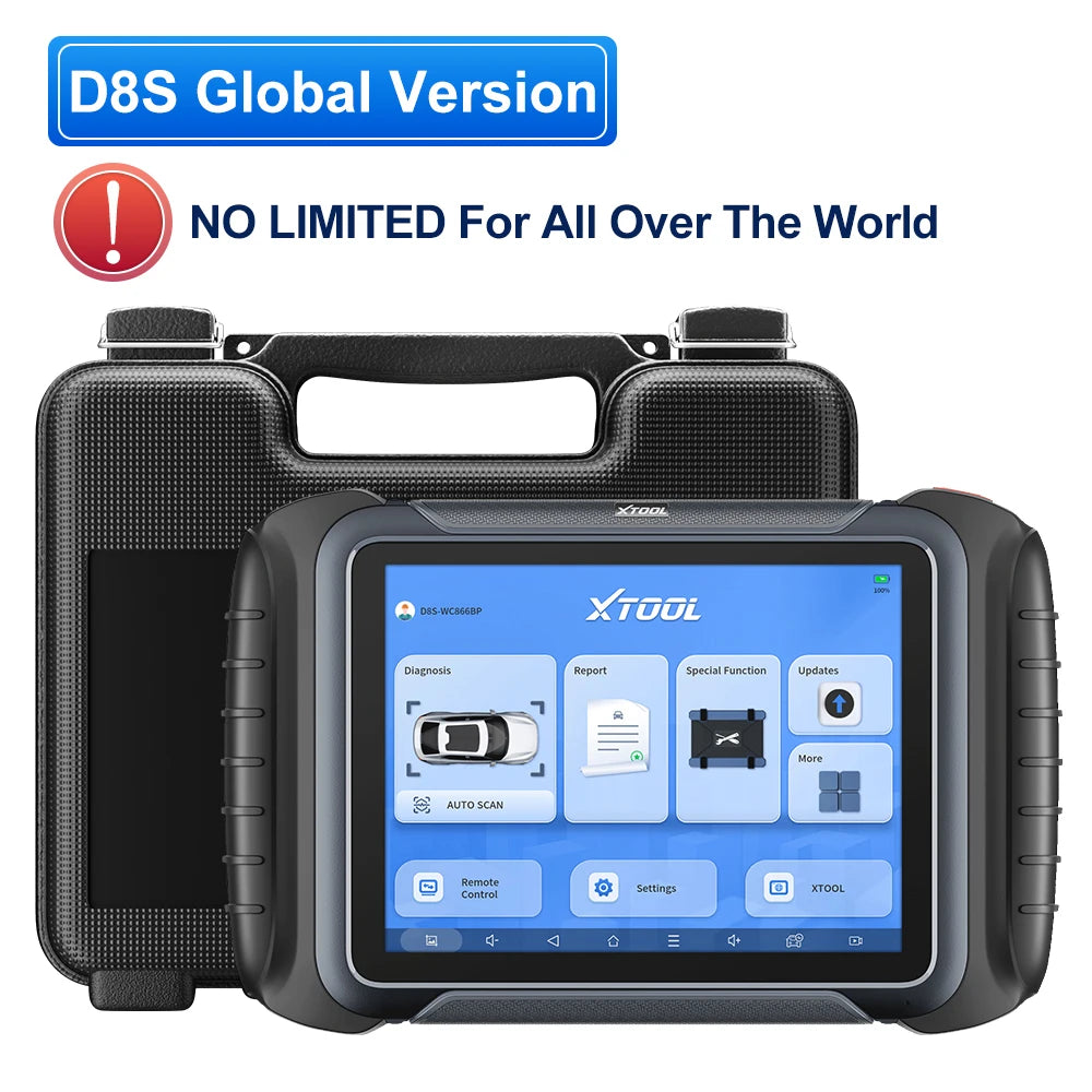 XTOOL D8S Car Diagnostic Tool OBD2 Bidirectional Scanner Topology Map All System Diagnostic ECU Coding 42+ Resets 3 Years Update