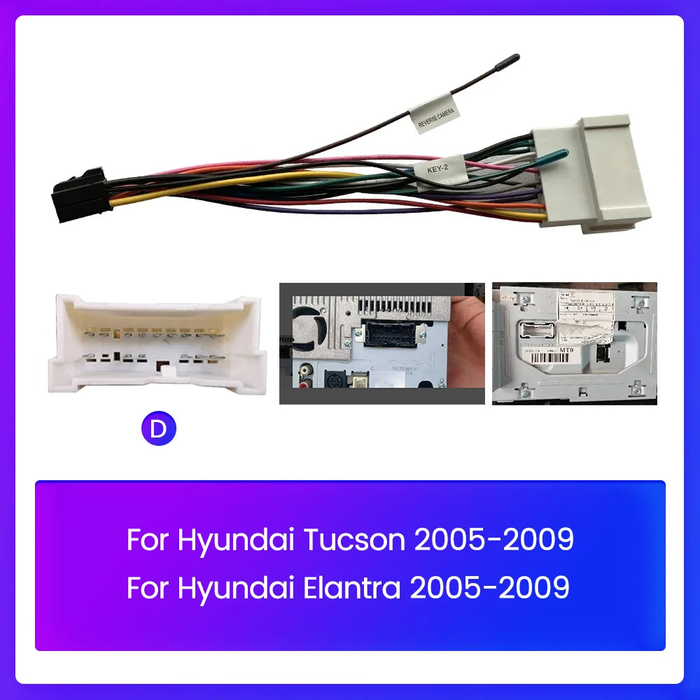 Power Cable For Hyundai Kia Android Car Radio Stereo Car Audio MP5 Player GPS Central Automotive Multimedia Player Accessories CM World
