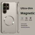 Luxury Ultra Thin Metallic Paint Skin-friendly Frameless Case For Samsung S26 Ultra S25 S24 S23 Plus for Magsafe Anti-drop Cover