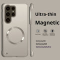 Luxury Ultra Thin Metallic Paint Skin-friendly Frameless Case For Samsung S26 Ultra S25 S24 S23 Plus for Magsafe Anti-drop Cover