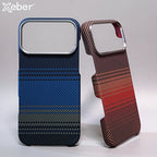 Luxury Carbon Fiber Slim Case For iPhone 17 13 14 15 16 Pro Max Shockproof Alloy Lens Camera Protective Ultra Thin Hard PC Cover Car Mobile World