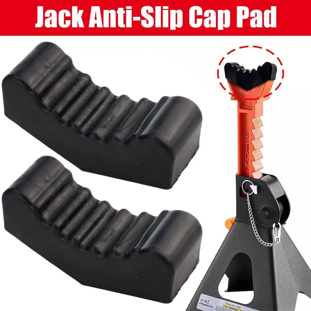 2pcs Rubber Jack Stand Pad Car Slotted Lift Jack Stand Rubber Pad Floor Adapter Frame Rail Pinch Lifting Repair Tools Universal CM World