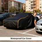 All Weather Waterproof Car Cover Heavy Duty Full Coverage Protection from Rain Sun Snow & Dust for Outdoor Parking & Long Term CM World