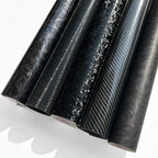 Black Forged Carbon Fiber Vinyl Wrap Cosmic Hex Diamond Ghost Auto Wrapping Film for Car & Motorcycle Interior Exterior Stickers