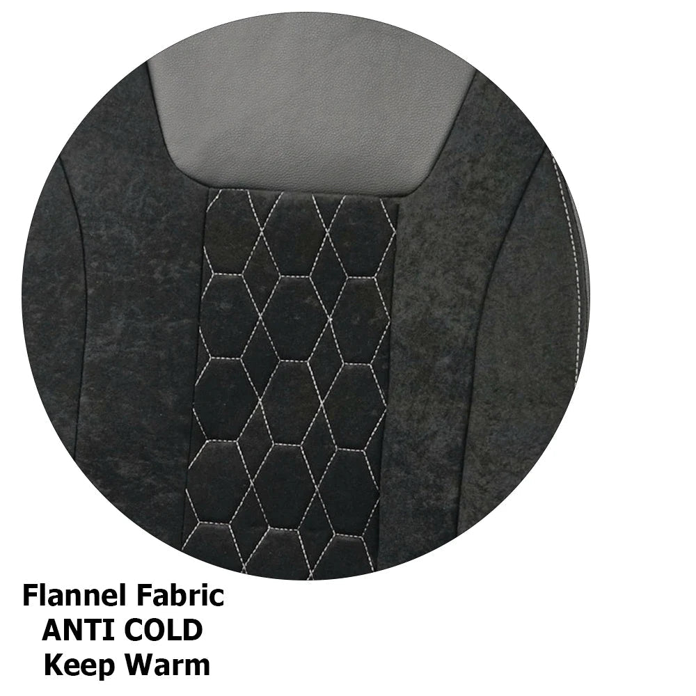 Universal 4mm Sponge Flannel Leather Winter Car Seat Covers Fit for most Car Suv Truck Van Car Accessories Interior CM World