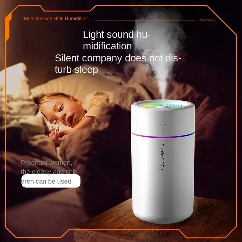 280ML Air Humidifier Large Fog Volume Colorful Atmosphere Light Silent Aroma Diffuser Essential Oils Aromatherapy for Home Car CM World