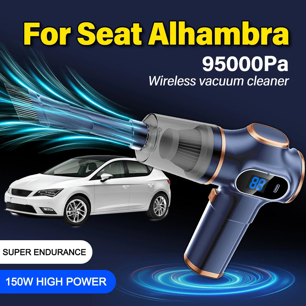 1Set Wireless Portable Vacuum Cleaner Car Vacuum Cleaner Handheld Mini For Seat Alhambra 7V8 7V9 Cleaning Cordless