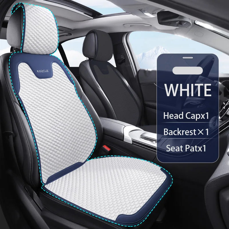 Universal Ice Silk Car Seat Covers Breathable Car Seat Covers Full Set Sweat Absorption Auto Seat Cushion Pad Car Accessories CM World