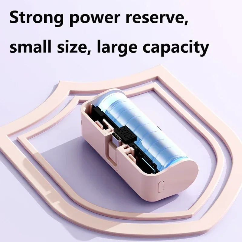 Lenovo 500000mAh Mini Capsule Power Bank Fast Charge High Capacity Powerbank Portable External Battery for iPhone Huawei Samsung