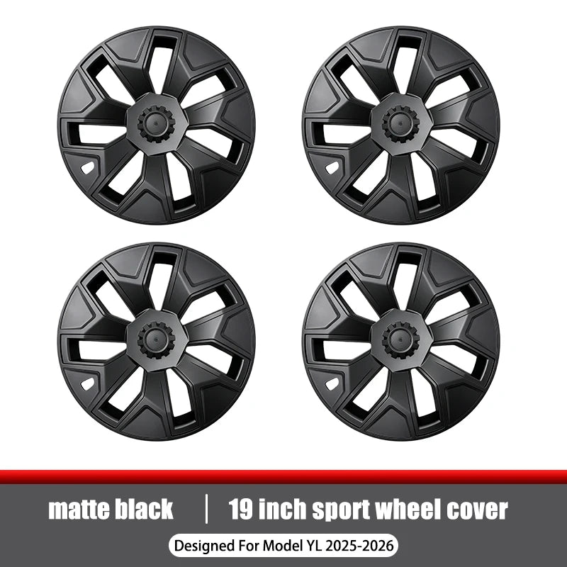 4PCS 19 Inch Hubcap for Tesla Model Y L Machina 2.0 Wheels Performance Full Rim Replacement Wheel Cover Accessories 2025 2026