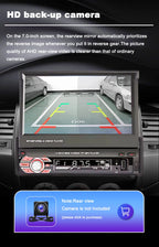 1 Din MP5 Player 7 Inch Carplay Android Auto Universal  Manual Automatic Retractable Touch Screen Car Player FM Radio CM World