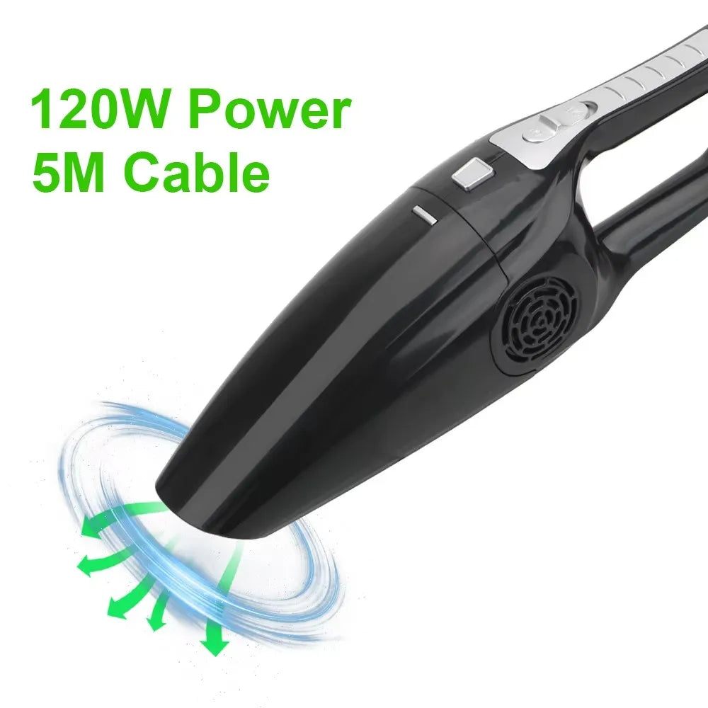 Portable Car Vacuum Cleaner High Suction Dry and Wet Dual-use  Vacuum Powerful Mini Vacuum Cleaner Suitable for Car Interiors CM World