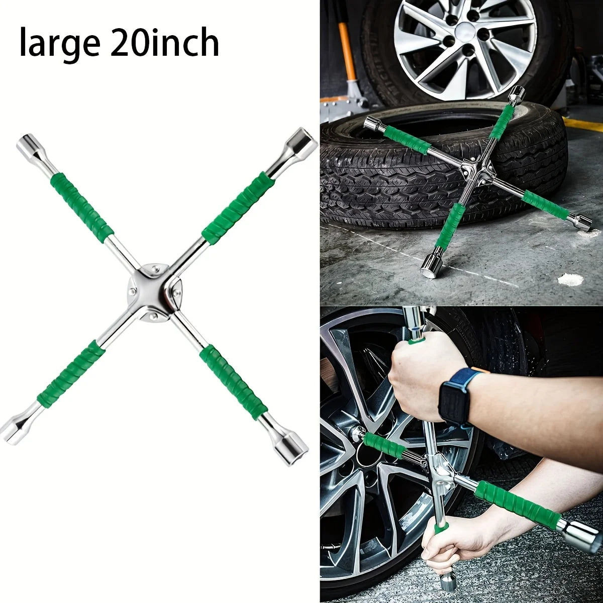 Car Extended Universal Tire Wrench Cross Disassembly and Repair Tire Replacement Tool Set Socket Wrench Outer Hexagon