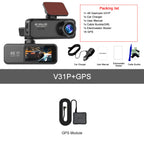 Kocam 4K Dash Cam Front and Rear Dual Channels Dashcam With 24H Parking Monitoring Night Vision DVR Recorder Black Box For Car