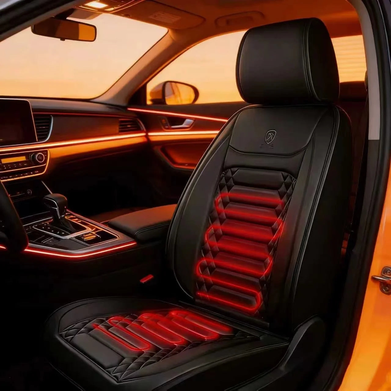 1/2pcs Winter Heated Car Seat Cover 12V Heating Warmer Car Seat Cushion Auto Universal Car Seat Protector Cloak Cover Pads Set CM World