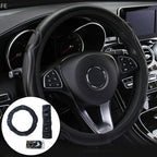 [FE] [FE] Universal Auto Car Steering Wheel Cover Leather Breathable Anti-slip 38cm