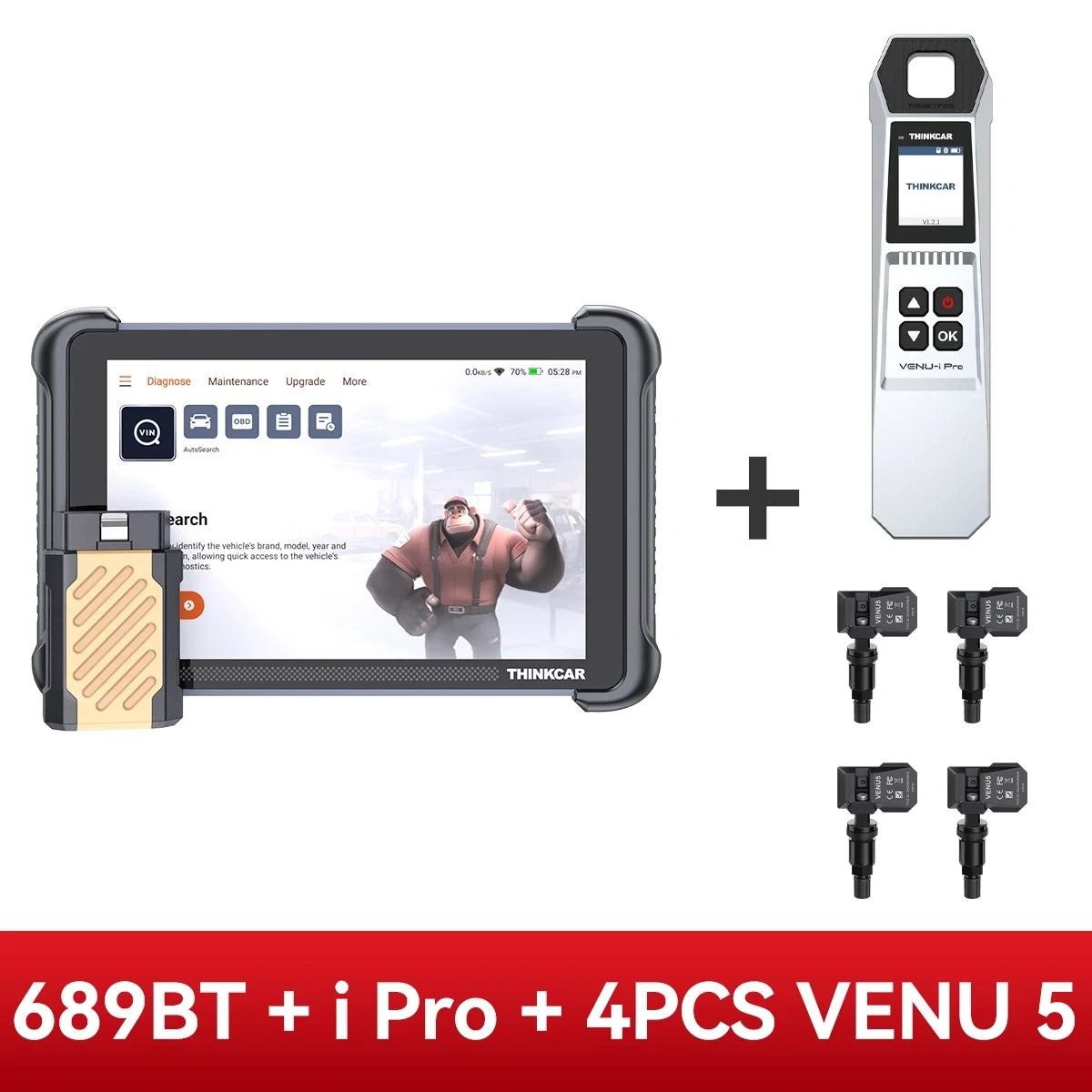 THINKCAR THINKSCAN 689BT All System Car Diagnostic Tool ActiveTest ECU Coding OBD2 Scanner 34 Services CAN FD DoIP Scan Tool Car Mobile World