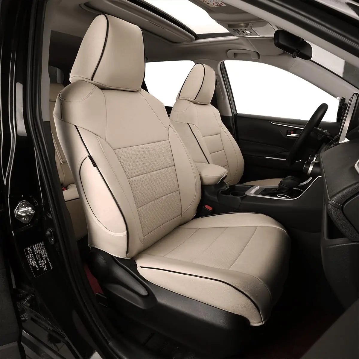 EKR Rav4 Car Seat Covers Custom Fit for Toyota Rav4 2019-2025 LE/XLE Premium/Limited Waterproof Faux Leather Car Seat Cover Protect Full Set for SUV