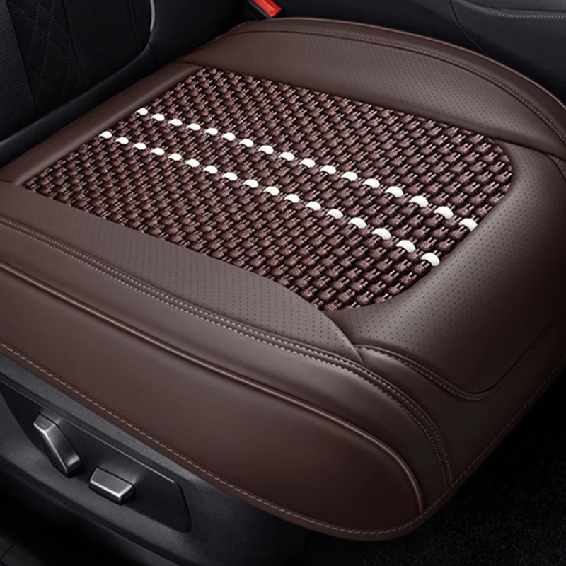 Luxury Car Front Seat Cover Fully Surround Car Seat Cushion Breathable Leather Auto Cushion Interior Four Seasons Universal