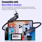 240W PD3.1 Fast Charging Cable 540° Rotation Type C 5A Cable nylon material  for iPhone MacBook Samsung UGREEN/Anker powerbank