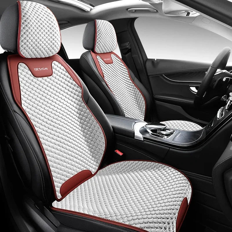Ice Silk Car Seat Cushion Ventilation Comfortable, Durable Four Seasons Universal Split Single Car Front Seat Cover CM World