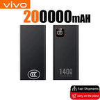 VIVO New 3c 500000mAh High Capacity 140W Super Fast Charging Power Bank Portable Battery Charger for iPhone 12-17 Samsung  Huawe