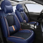 5-seat  car seat cover, new nappa leather ice silk fixed lumbar support, four-season universal, suitable for most cars CM World
