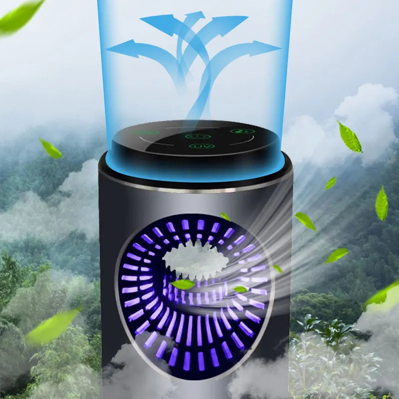 Car Air Purifier Cleaner with Ozone Generator Negative Ion Fragrance Air Freshener UVC Sanitizing Machine for Vehicle Interior