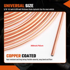 25Ft 3/16'' Brake Line Kit with 16 Fittings and 4 Unions Brake Pipe Fittings,Brake Line Double & Single Flaring Tool Kit CM World