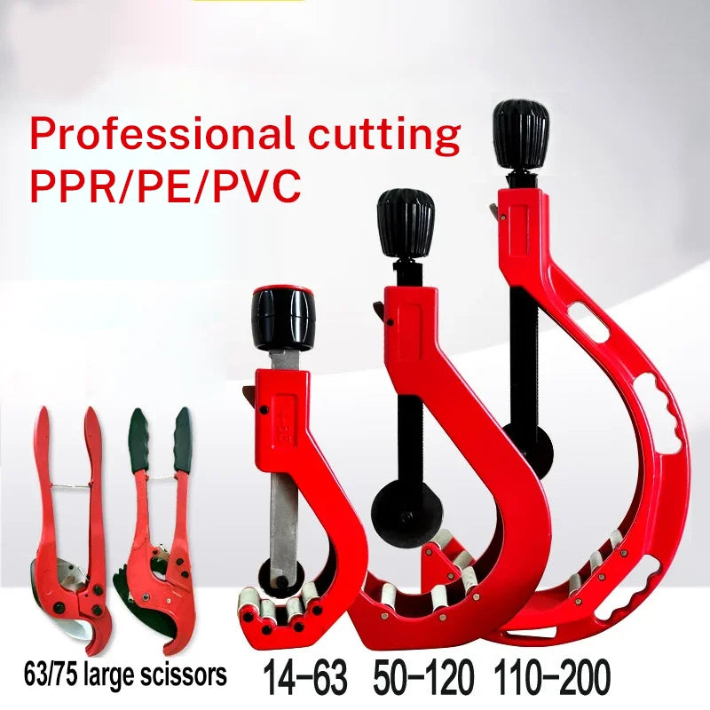 PVC Pipe Cutter Tube Cutter Dual-purpose Alloy Steel Scissor Composite Pipe PPR PE Plastic Hot Melt Pipe Cutting Hand Tools CM World