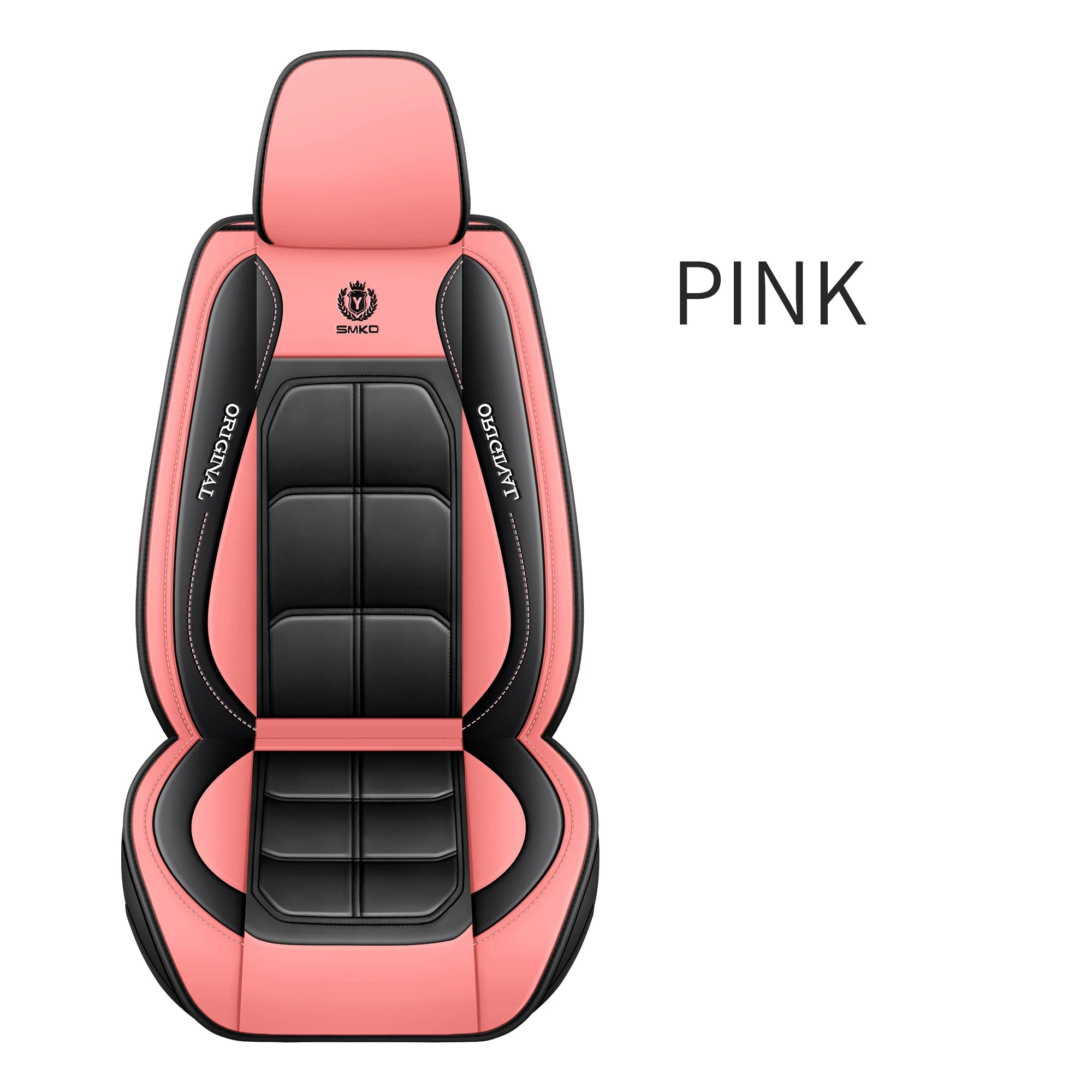 1pc Premium PU Leather Universal Fit Car Seat Cover All-Season Protector Mat with Soft Cushion Full Package Seat Cover CM World