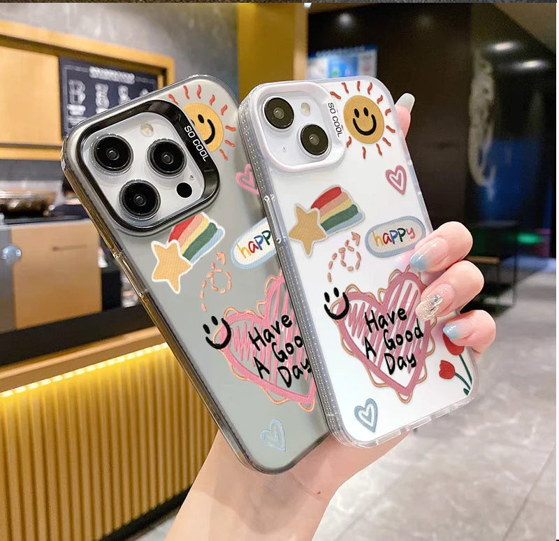 Sweet graffiti Smile Colorful Case For Realme C100 i C83 C75 C63 C61 C65 C53 C51 C55 16 PRO 15 14 Plus 12 13 promax Matte Cover