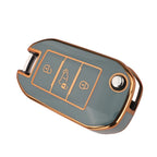 Jingyuqin 3BTN Soft TPU Car Key Case For Peugeot 208 308 408 508 2008 3008 4008 5008 For Citroen C3 C4 CACTUS C6 C8 Accessories CM World