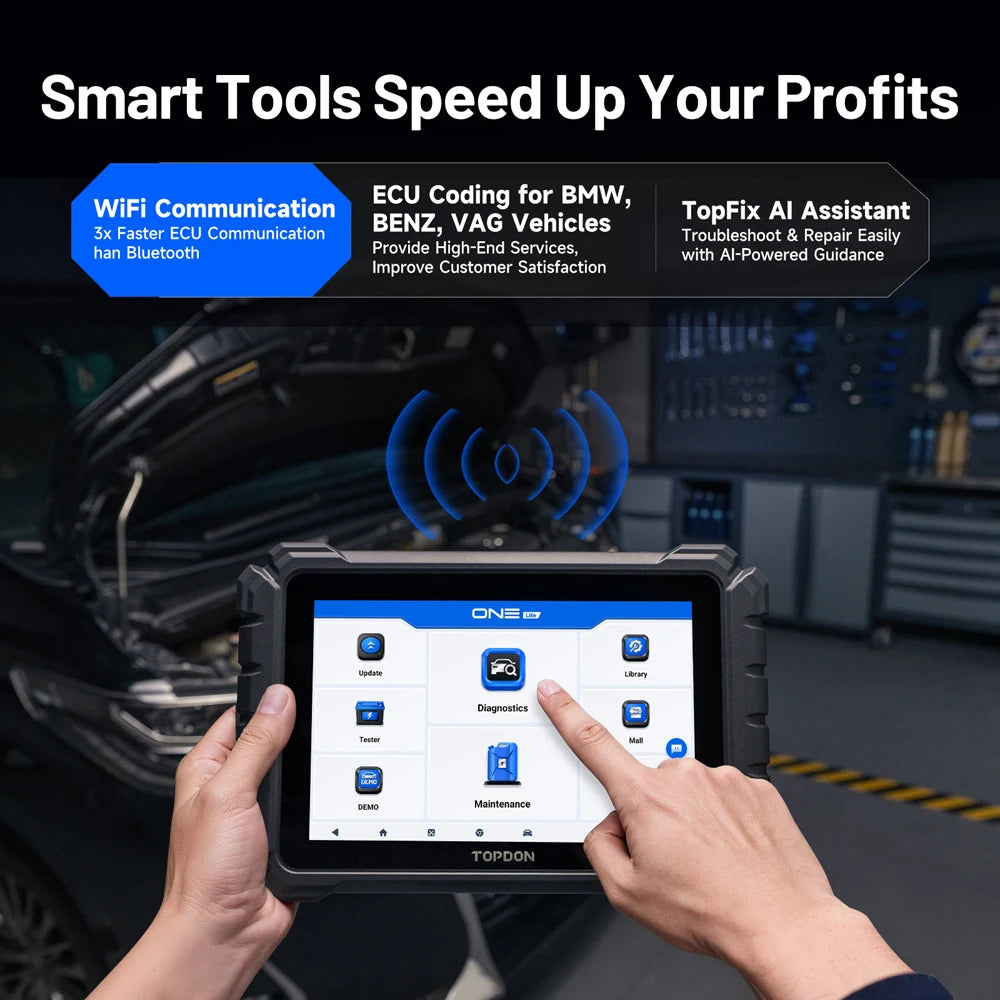 TOPDON All System Car Diagnostic Tools 50 Hot Functions Auto OBD2 Scanner Topology Map Bidirectional Control ECU Coding ONE LITE
