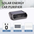 Solar Car Air Purifiers Freshener Usb Rechargeable Oxygen Purifier Negative Ion Filter Pm2.5 Smoke Remover Car Accessories