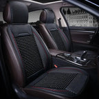 Universal Car Seat Covers Breathable Summer Cooling PU Leather Auto Front Seat Cushion Protector Beads Bamboo Seat Covers Car Mobile World