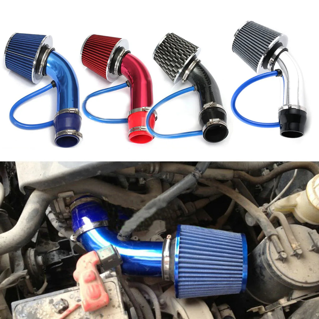 1Set 3" Cold Air Intake Filter Induction Kit Pipe Power Flow Hose System