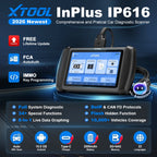 XTOOL InPlus IP616 V2 Automotive Scanner All System Diagnostic Tools Bidirectional 34 Services Lifetime Free Update OBD2 Scanner