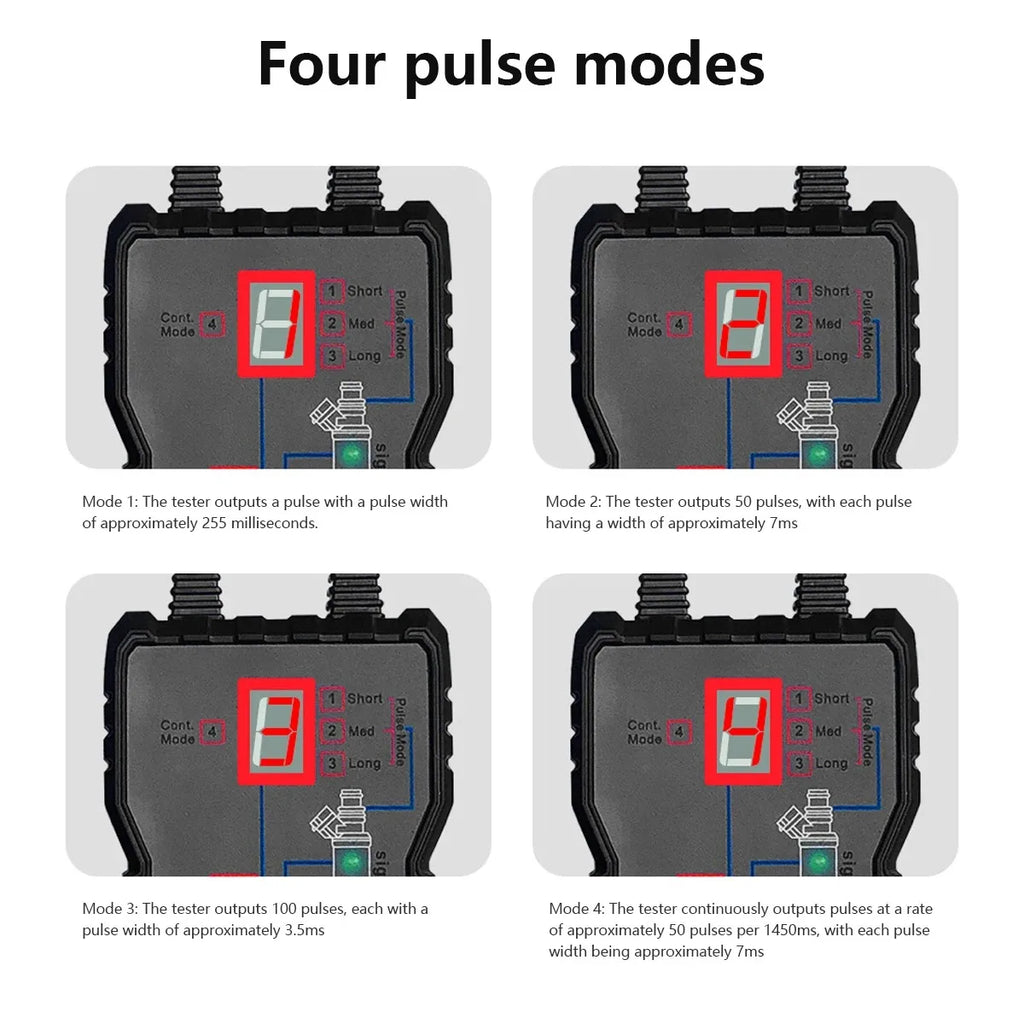 Newest Fuel System Scan Tool Automotive Cleaning Tool Kit Injector Flush Cleaner Car Fuel Injector Tester Portable 4 Pluse Mode CM World