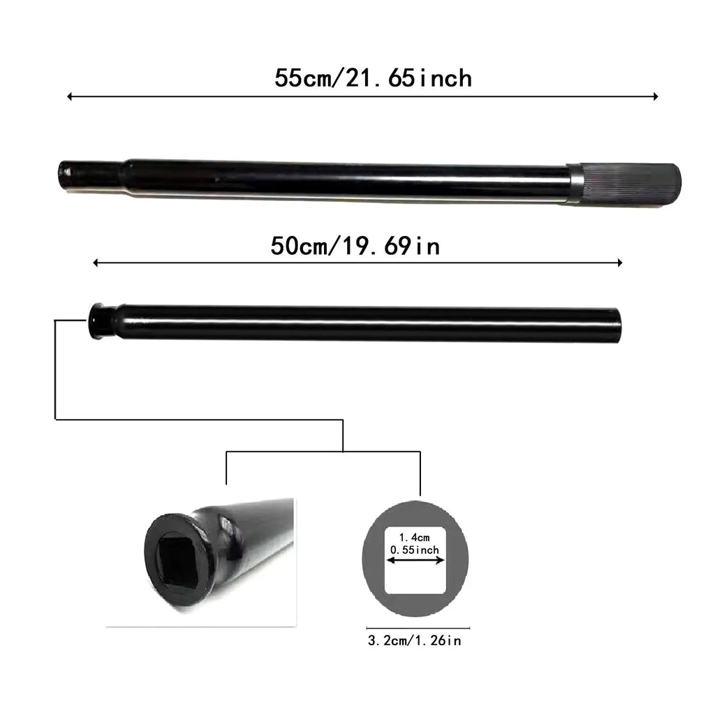 3 ton horizontal hydraulic car jack handle, bottom handle with 14 mm square CM World