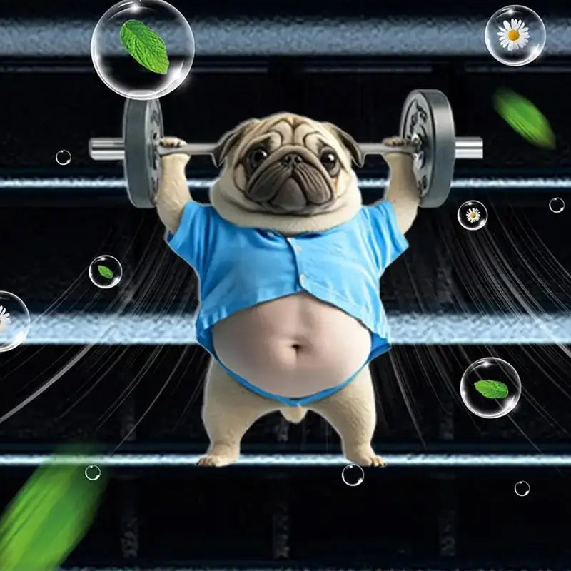 Vent Clips Air Freshener Decorative Car Fragrance Weightlifting Dog Shape Auto Aromatherapy Outlet Vent Perfume For Truck