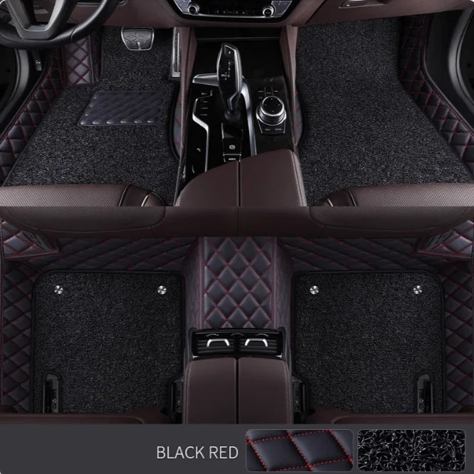 Double layer 5D Custom Car Floor Mats For Audi A6 C5 1997-2005 Years Auto Carpets Foot liners car Accessories voiture