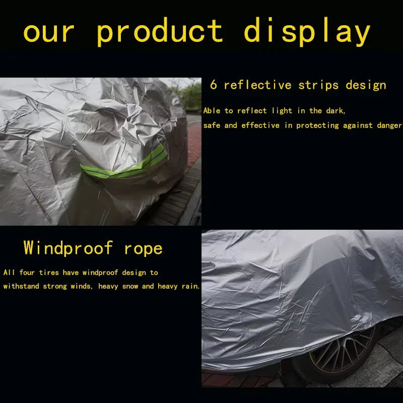 Car Cover Sun Shade Snow Rain Protection Windproof Auto Cover For Nissan Leopard Almera BlueBird 350Z 370Z Z GT-R President Car Mobile World