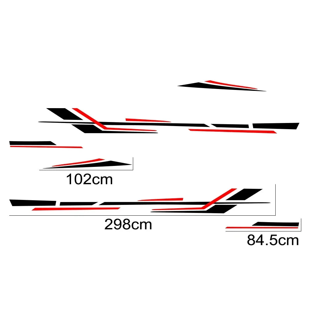 6Pcs Motorhome Stripes Vinyl Stickers For Camper Van Horsebox Caravan RV Auto Tuning Accessories Graphics Car Decoration Decals