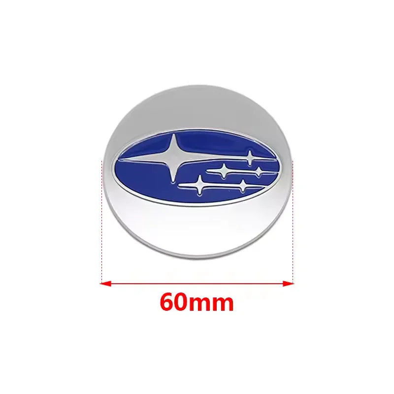 60mm 4pcs/set Car Wheel Center Hub Caps For SUBARU WRX STI Forester Legacy Outback BRZ XV Impreza emblem badge hubcapAccessories CM World