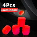 Luminous Valve Caps Fluorescent Green Blue Night Glowing Car Motorcycle Bicycle Wheel Styling Tyre Hub Universal Cap Decor 4Pcs CM World