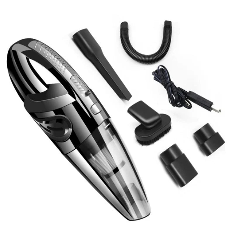 120W High Power Car Vacuum Cleaner Cordless Handheld Strong Suction Wet Dry Portable Auto Dust Collector Household Cleaner